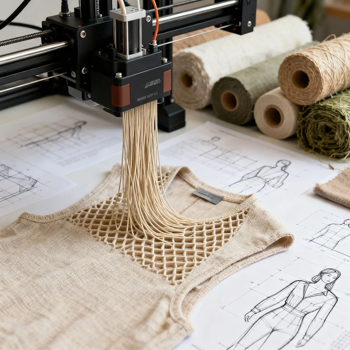 3D printing sustainable fashion textiles