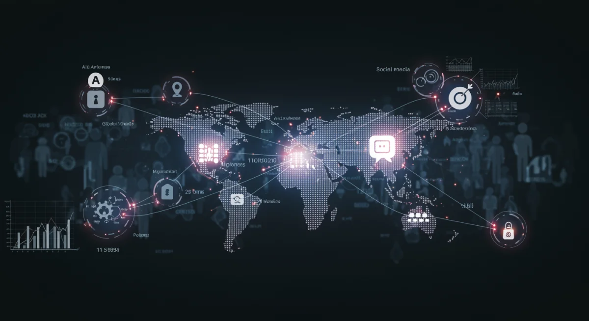 AI algorithms analyzing global fashion trends data