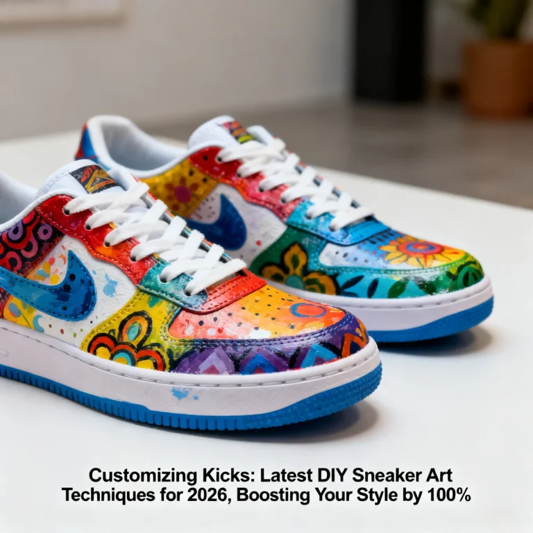 Customizing Kicks: Latest DIY Sneaker Art Techniques for 2026, Boosting Your Style by 100% showcased with vibrant, unique designs.