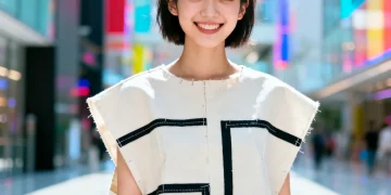 Stylish woman wearing DIY fashion for less, showcasing 2026's top looks on a budget