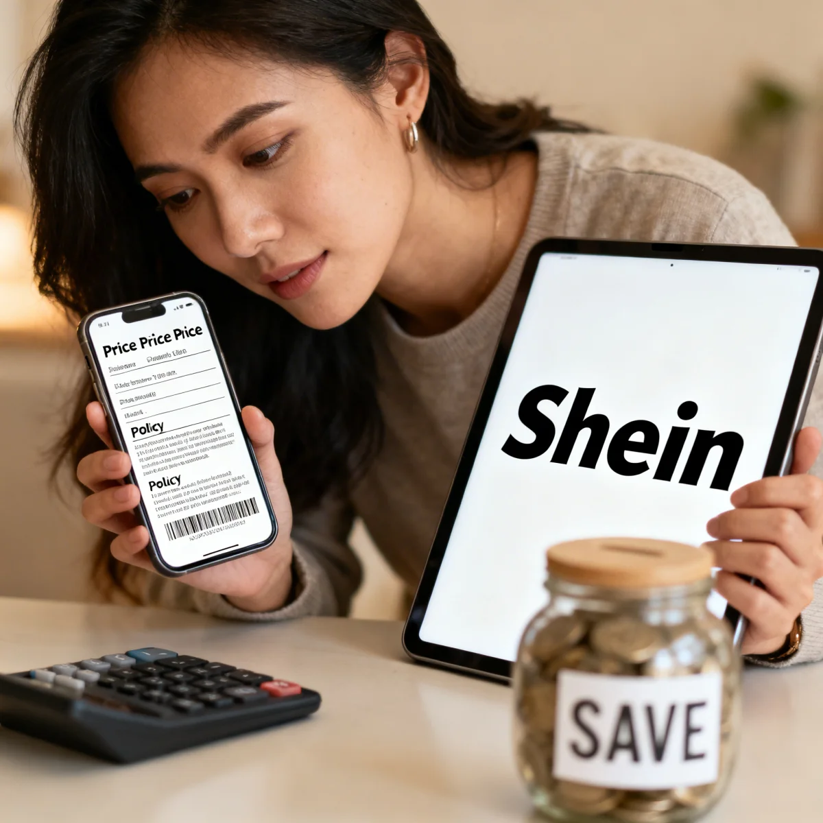 Shopper analyzing Shein policy changes for future savings