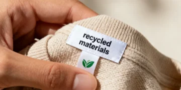 Recycled fabric detail from Shein's affordable fashion innovations