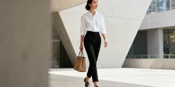 Woman in Minimalist Fashion 2026 capsule wardrobe