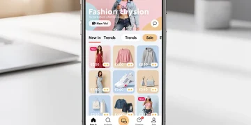 Shein app interface on smartphone showing fashion items