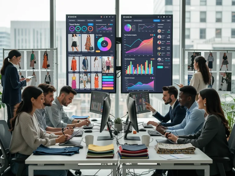 Shein design team analyzing fashion trend data in 2026